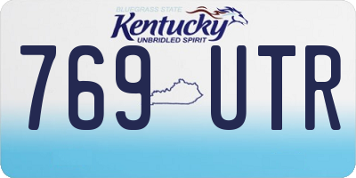 KY license plate 769UTR