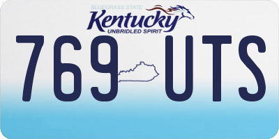 KY license plate 769UTS