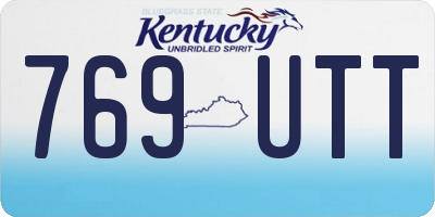 KY license plate 769UTT