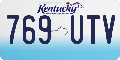 KY license plate 769UTV