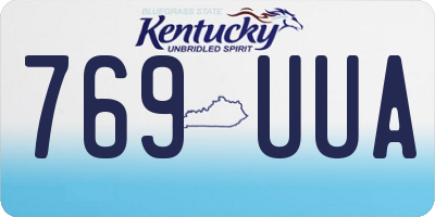 KY license plate 769UUA