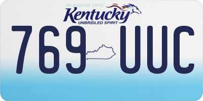 KY license plate 769UUC