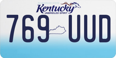 KY license plate 769UUD