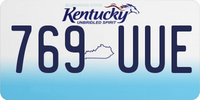 KY license plate 769UUE