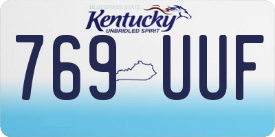 KY license plate 769UUF