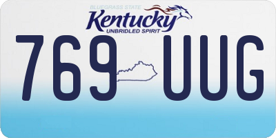 KY license plate 769UUG