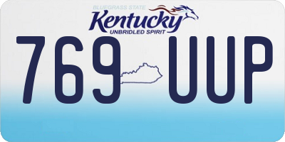 KY license plate 769UUP