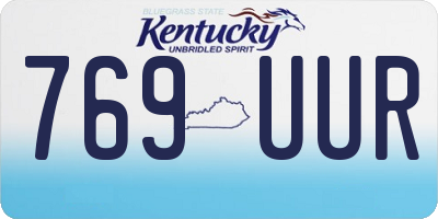 KY license plate 769UUR