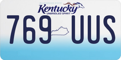 KY license plate 769UUS