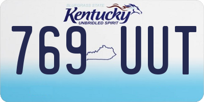 KY license plate 769UUT
