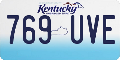 KY license plate 769UVE
