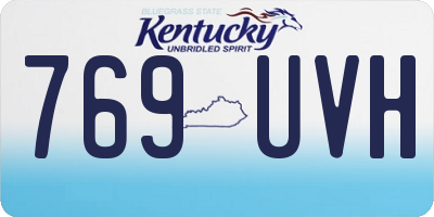 KY license plate 769UVH