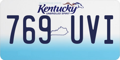 KY license plate 769UVI