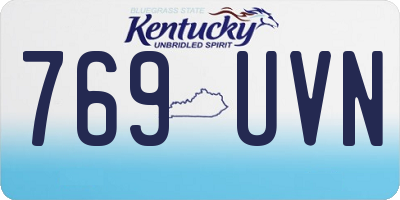 KY license plate 769UVN