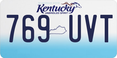 KY license plate 769UVT
