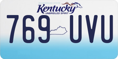 KY license plate 769UVU