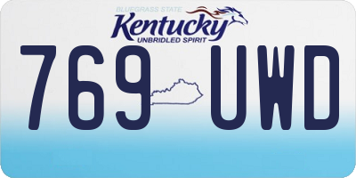 KY license plate 769UWD