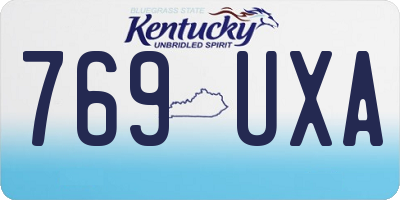 KY license plate 769UXA