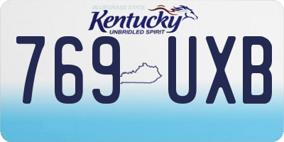 KY license plate 769UXB