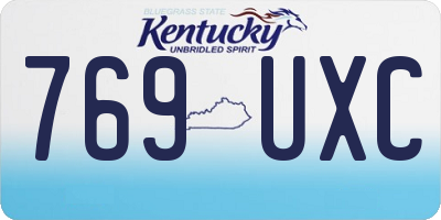 KY license plate 769UXC