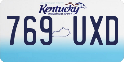 KY license plate 769UXD