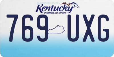 KY license plate 769UXG