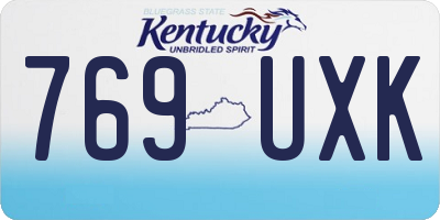 KY license plate 769UXK