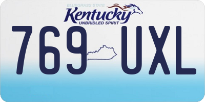 KY license plate 769UXL
