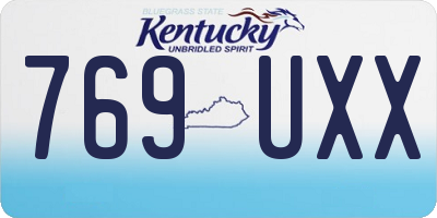 KY license plate 769UXX