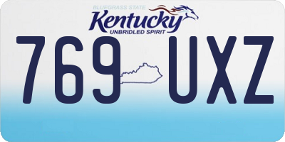 KY license plate 769UXZ