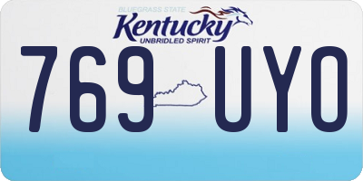 KY license plate 769UYO