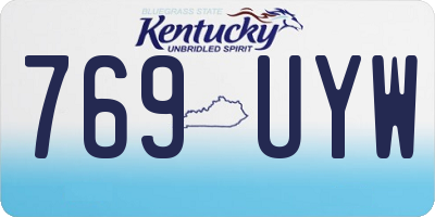 KY license plate 769UYW