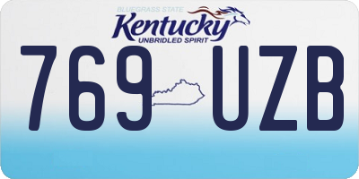 KY license plate 769UZB