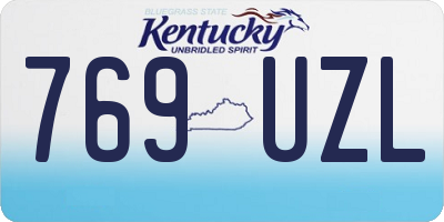 KY license plate 769UZL