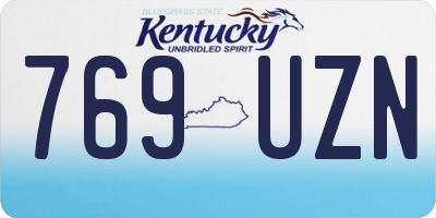KY license plate 769UZN