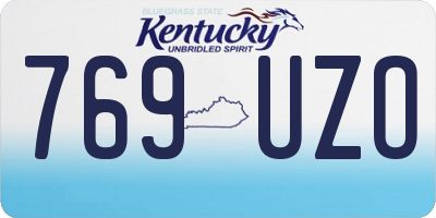 KY license plate 769UZO
