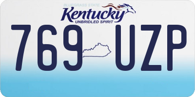 KY license plate 769UZP