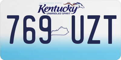 KY license plate 769UZT