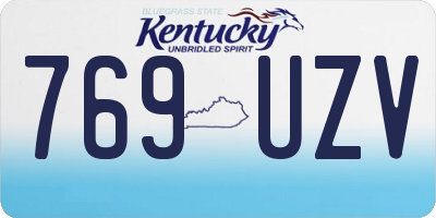 KY license plate 769UZV