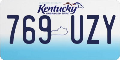 KY license plate 769UZY