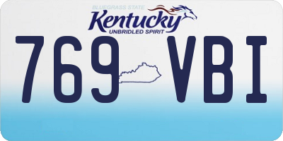 KY license plate 769VBI