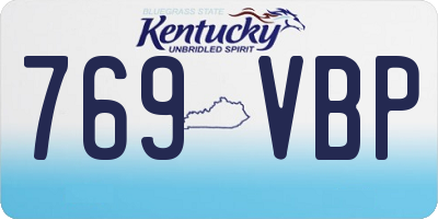 KY license plate 769VBP