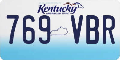 KY license plate 769VBR
