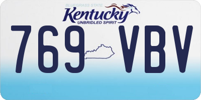 KY license plate 769VBV