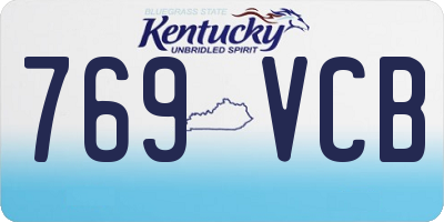 KY license plate 769VCB