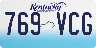KY license plate 769VCG