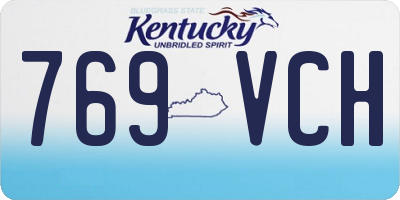 KY license plate 769VCH