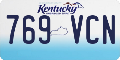 KY license plate 769VCN