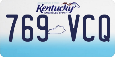 KY license plate 769VCQ