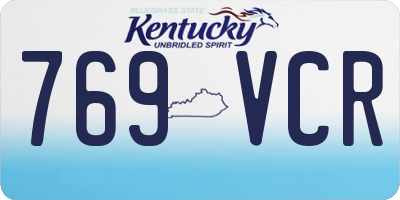 KY license plate 769VCR